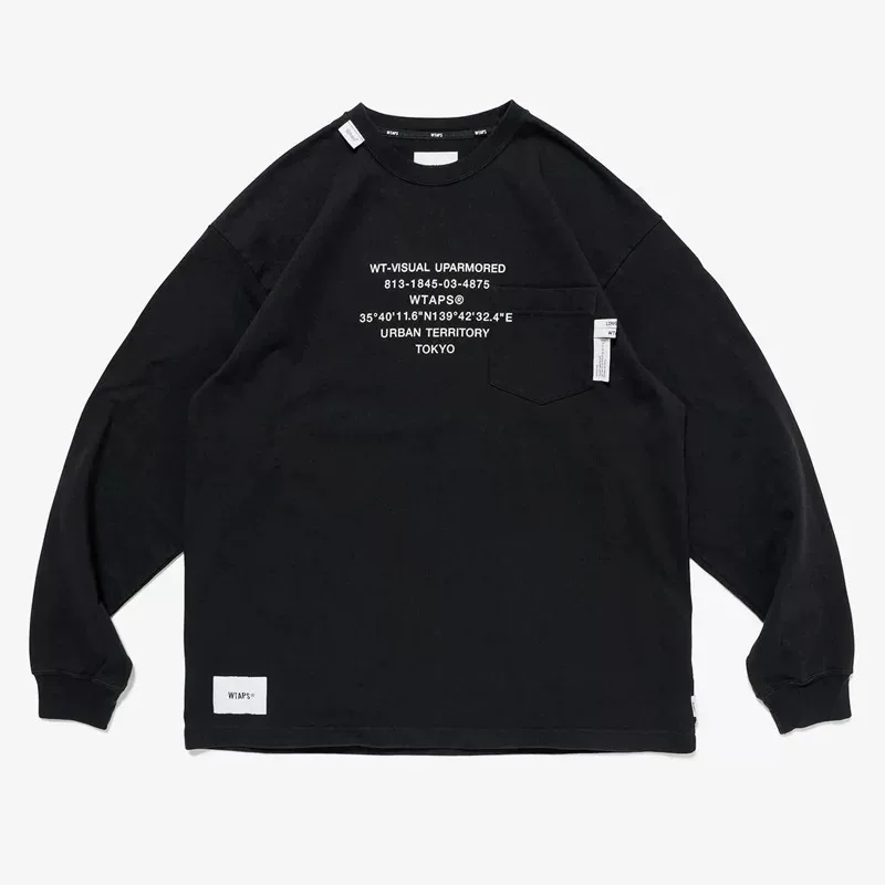 Mens Fashion Summer - WTAPS Heavyweight Cotton Long Sleeve T-Shirt