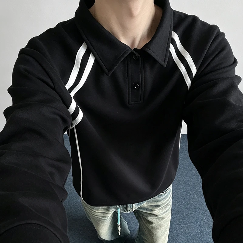Striped Panel Splicing Long Sl - Mens Fashion Summer 评论和价格