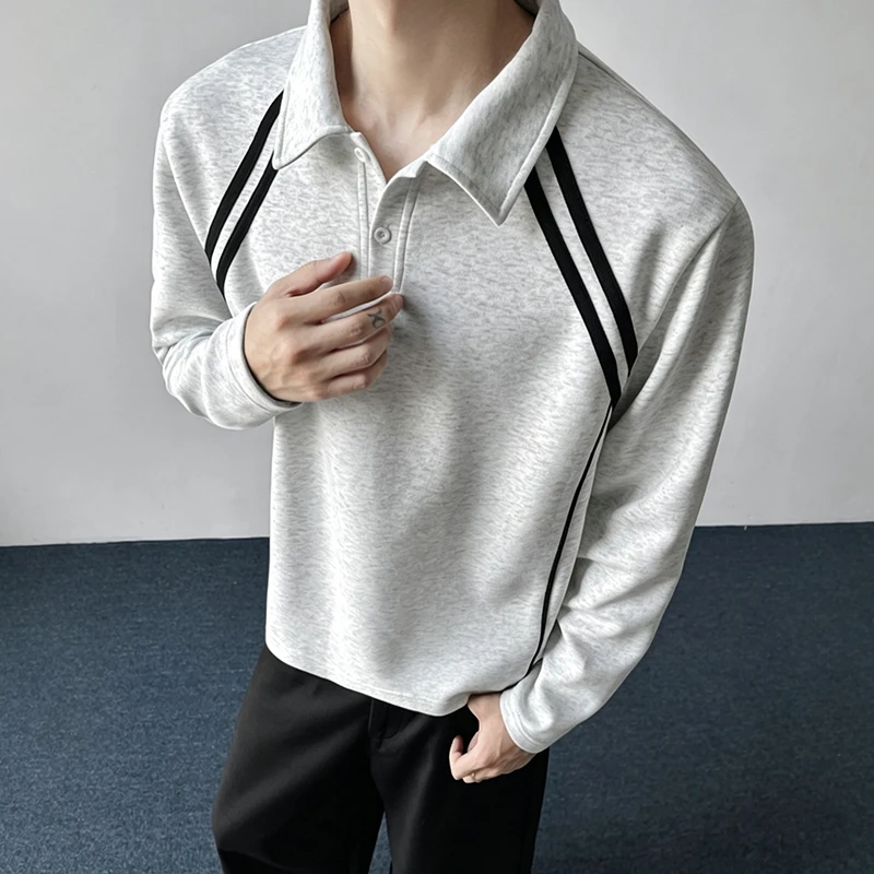 Striped Panel Splicing Long Sl - Mens Fashion Summer 评论和价格