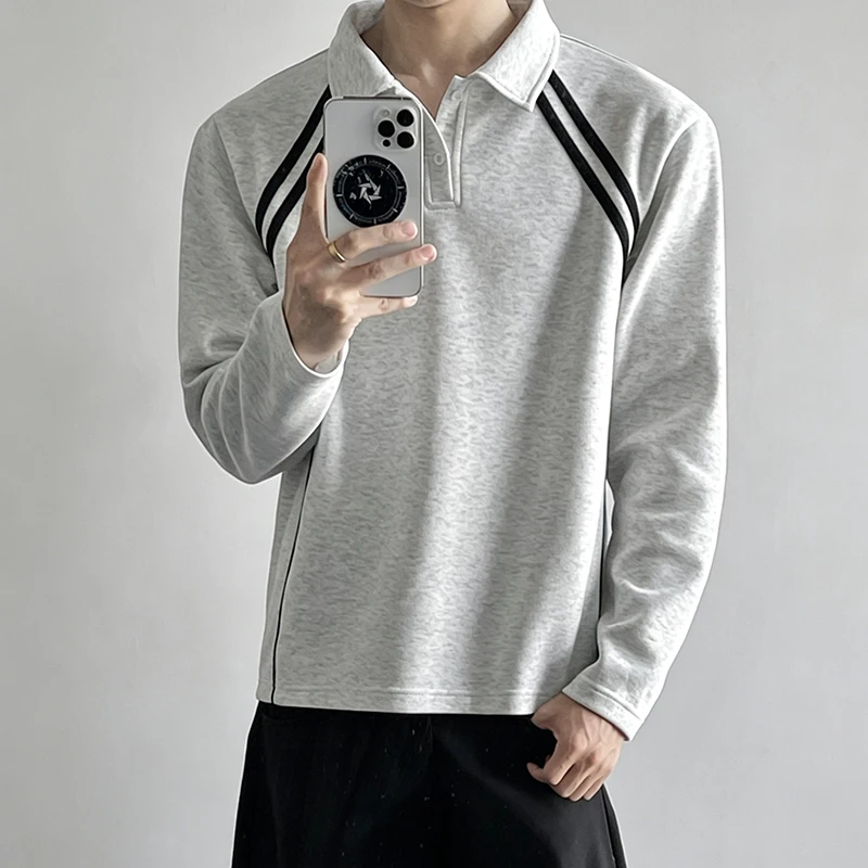 Striped Panel Splicing Long Sl - Mens Fashion Summer 评论和价格