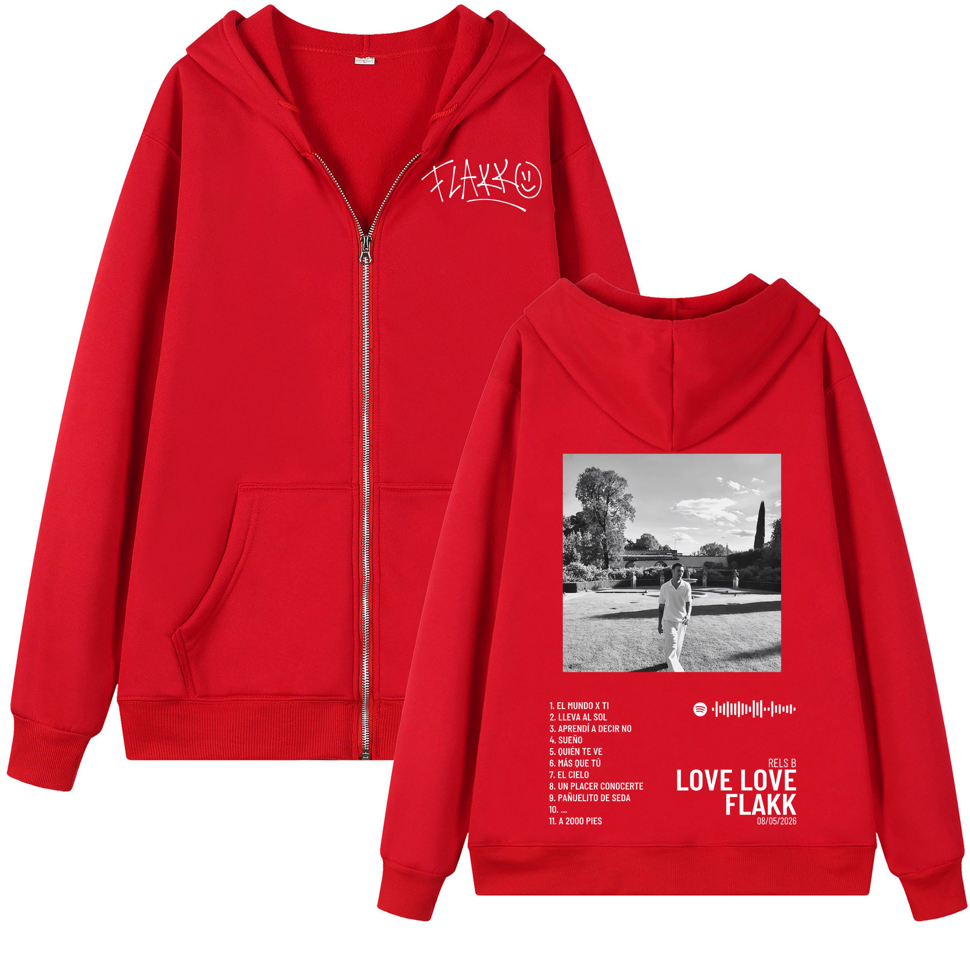 Rapper Rels B Love Love Flakk  - Mens Fashion Zip Up Hoodies 评论和价格