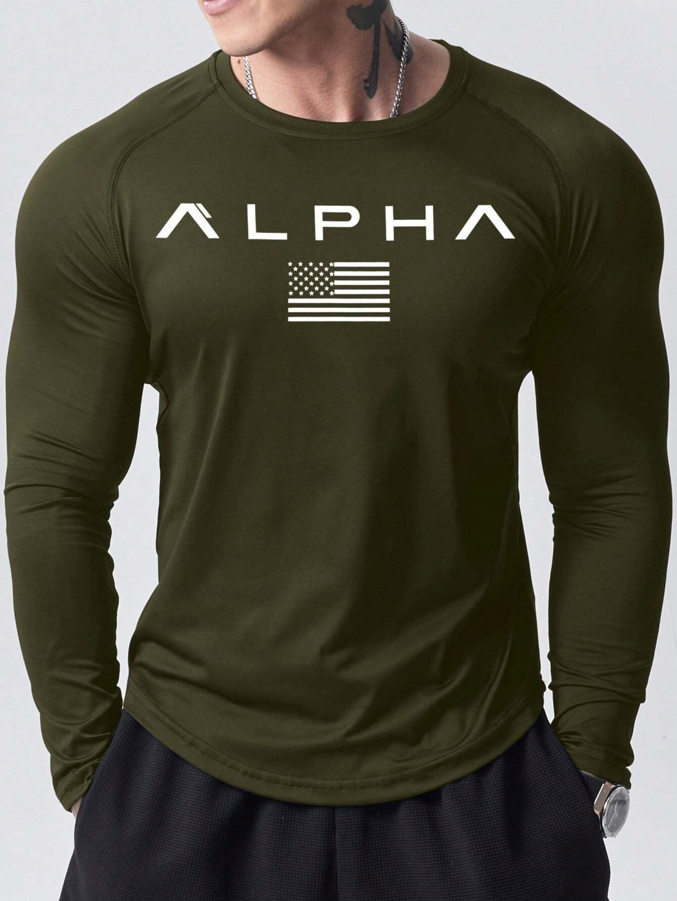 New men's long-sleeved T-shirt - Mens Fashion Clothes 评论和价格