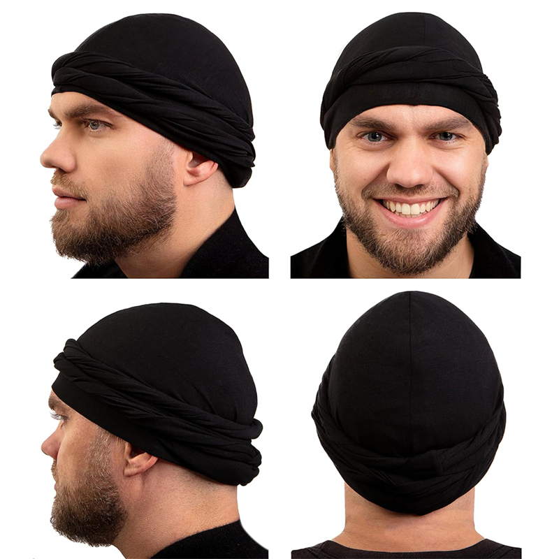 New Elastic Men's Turban Hat W - Men'S Fashion With Hat 评论和价格