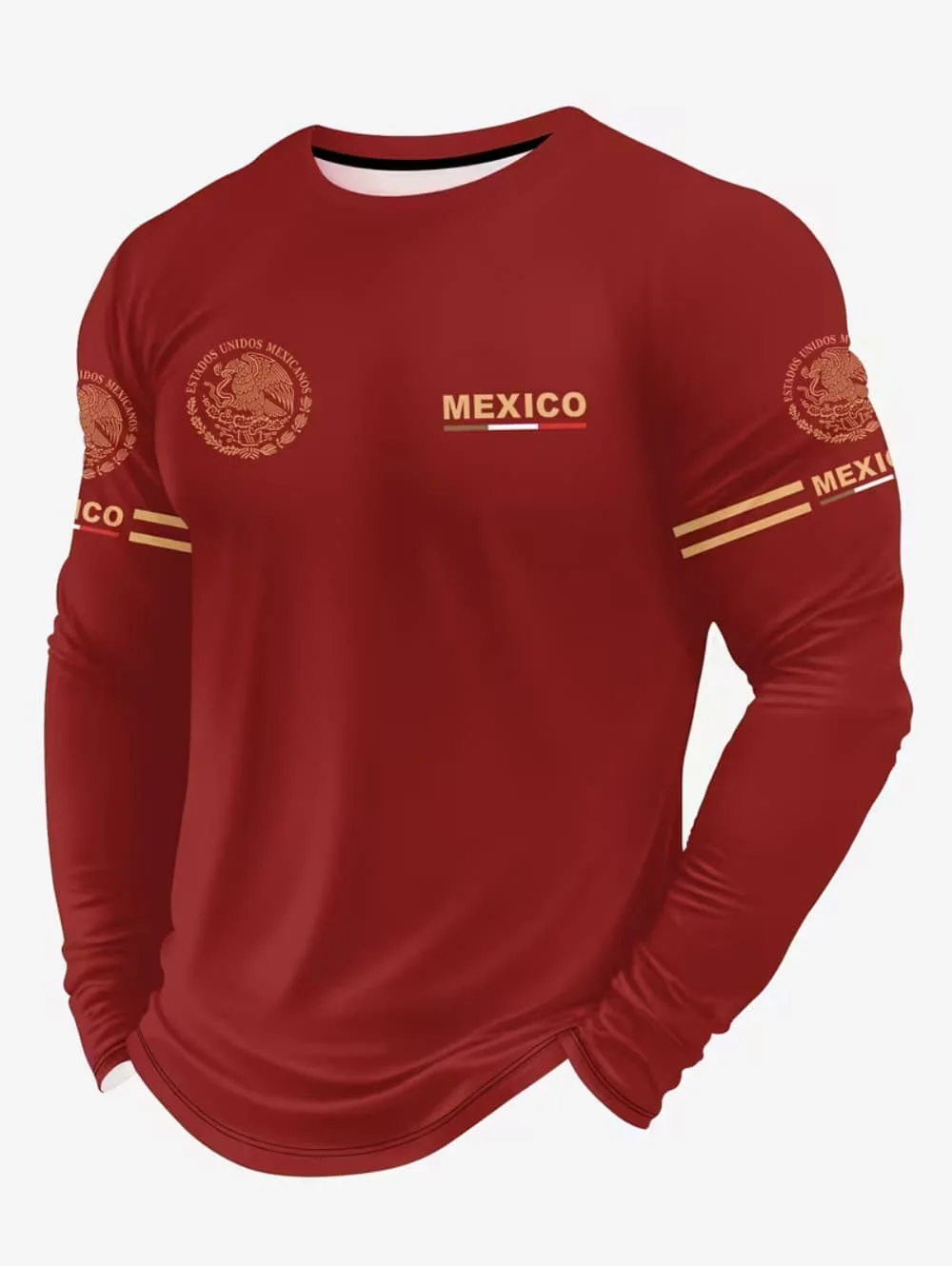 Men's Mexico Eagle Print T‑Shi - Mens Fashion Clothes 评论和价格
