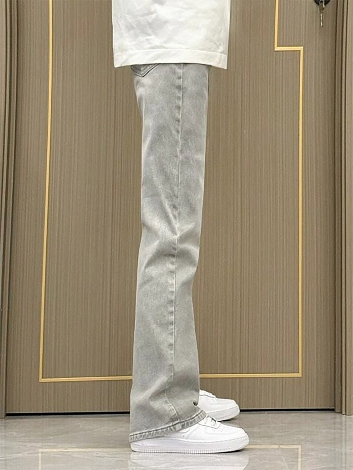 Smoke Grey Straight Leg Slim F - Men'S Fashion Grey Jeans 评论和价格
