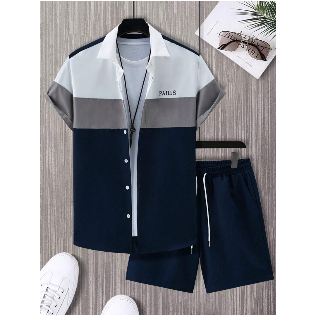 Men's Fashion Suit Blue And Wh - Mens Fashion Clothes 评论和价格