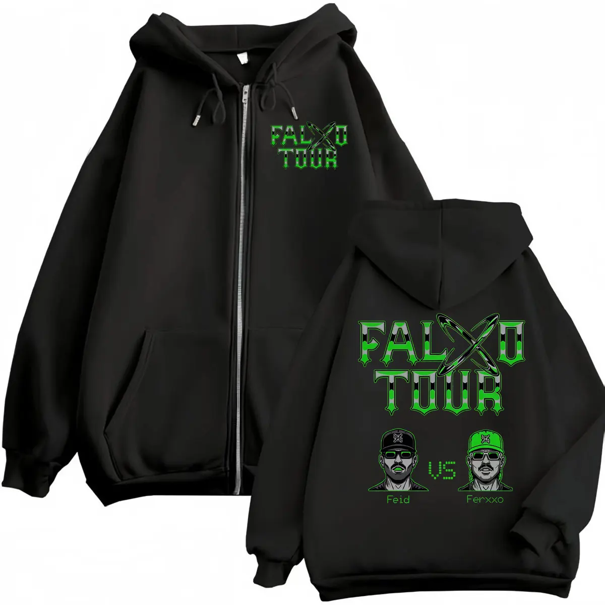 Feid Vs Ferxxo Falxxo Tour 202 - Mens Fashion Zip Up Hoodies 评论和价格