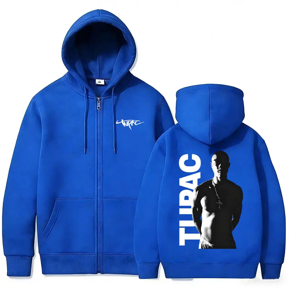 Rapper Tupac 2pac Zipper Hoodi - Mens Fashion Zip Up Hoodies 评论和价格